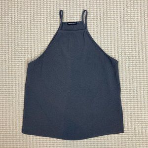 American Apparel Gray High Neck Tank Medium